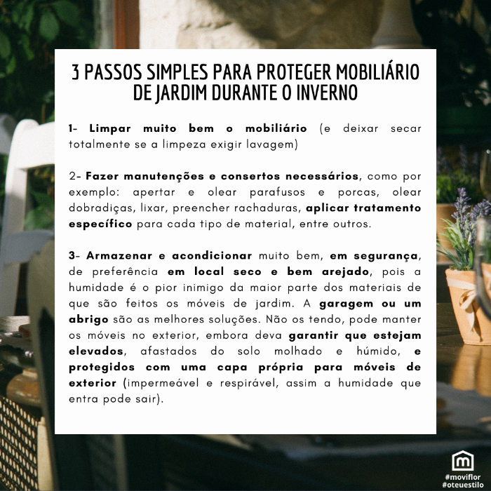 Proteger Mobiliário de Jardim no Inverno - Moviflor