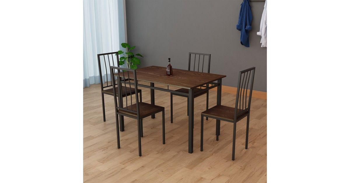 Mesa Bilbao com 4 Cadeiras | Moviflor